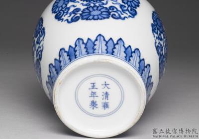 图片[3]-Lidded jar with fruit and floral decoration in underglaze blue, Qing dynasty, Yongzheng reign (1723-1735)-China Archive